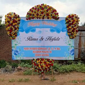 Karangan Bunga Happy Wedding 3