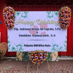 Karangan Bunga Happy Wedding 9