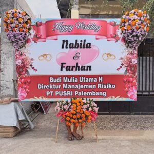 Karangan Bunga Happy Wedding 11